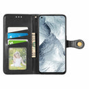 For OPPO Realme GT Master Solid Color Leather Buckle Phone Case with Lanyard & Photo Frame & Card Slot & Wallet & Stand Function(Black)
