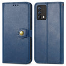 For OPPO Realme GT Master Solid Color Leather Buckle Phone Case with Lanyard & Photo Frame & Card Slot & Wallet & Stand Function(Blue)