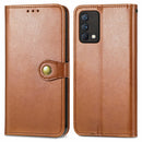 For OPPO Realme GT Master Solid Color Leather Buckle Phone Case with Lanyard & Photo Frame & Card Slot & Wallet & Stand Function(Brwon)