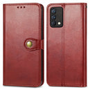 For OPPO Realme GT Master Solid Color Leather Buckle Phone Case with Lanyard & Photo Frame & Card Slot & Wallet & Stand Function(Red)