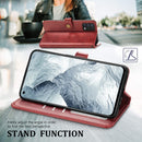 For OPPO Realme GT Master Solid Color Leather Buckle Phone Case with Lanyard & Photo Frame & Card Slot & Wallet & Stand Function(Red)