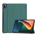 For Xiaomi Mi Pad 5 / 5 Pro ENKAY Custer Texture Horizontal Flip PU+PC Leather Case with Three-folding Holder & Sleep / Wake-up Function(Dark Green)
