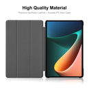 For Xiaomi Mi Pad 5 / 5 Pro ENKAY Custer Texture Horizontal Flip PU+PC Leather Case with Three-folding Holder & Sleep / Wake-up Function(Dark Green)