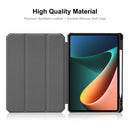 For Xiaomi Mi Pad 5 / 5 Pro ENKAY Custer Texture Horizontal Flip PU+TPU Leather Case with Three-folding Holder & Sleep / Wake-up Function & Pen Holder(Black)