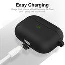 ENKAY Hat-Prince Thickened Silicone Protective Case Shock-Absorbing Cover with Keychain for Apple AirPods 3(White)