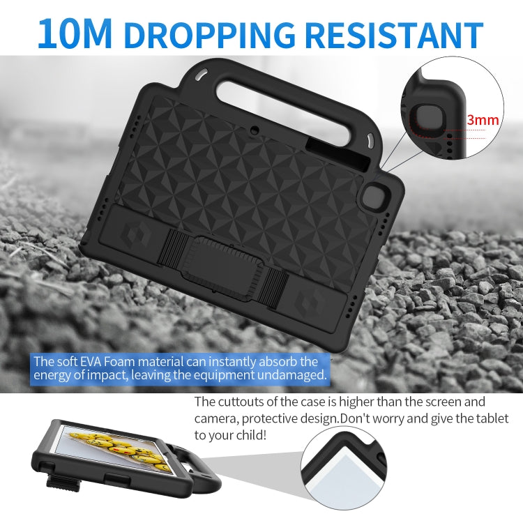 For Lenovo Tab M10 Plus TB-X606 10.3 Diamond Series EVA Anti-Fall Shockproof Sleeve Protective Shell Case with Holder & Strap(Black)
