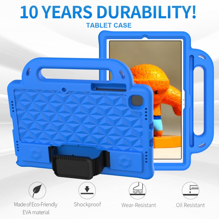 For Lenovo Tab M10 Plus TB-X606 10.3 Diamond Series EVA Anti-Fall Shockproof Sleeve Protective Shell Case with Holder & Strap(Black)
