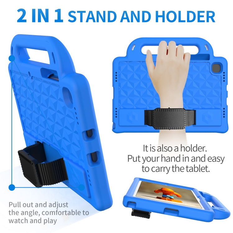 For Lenovo Tab M10 Plus TB-X606 10.3 Diamond Series EVA Anti-Fall Shockproof Sleeve Protective Shell Case with Holder & Strap(Black)