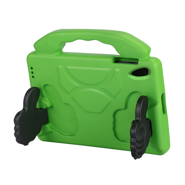 For Lenovo Tab M10 HD 2nd Gen TB-X306X/F/N 2020 EVA Shockproof Tablet Case with Thumb Bracket(Green)