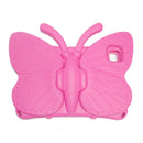 For Galaxy Tab A7 10.4 2020 T500/T505 Butterfly Bracket Style EVA Children Falling Proof Cover Protective Case(Rose Red)