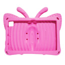 For Galaxy Tab A7 10.4 2020 T500/T505 Butterfly Bracket Style EVA Children Falling Proof Cover Protective Case(Rose Red)