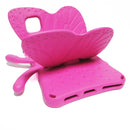 For Galaxy Tab A7 10.4 2020 T500/T505 Butterfly Bracket Style EVA Children Falling Proof Cover Protective Case(Rose Red)