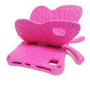 For Galaxy Tab A7 10.4 2020 T500/T505 Butterfly Bracket Style EVA Children Falling Proof Cover Protective Case(Rose Red)