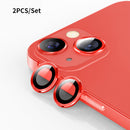 ENKAY Hat-Prince Aluminium Alloy + Tempered Glass Camera Lens Cover Film Ring for iPhone 13 / 13 mini(Red)