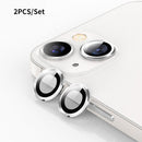 ENKAY Hat-Prince Aluminium Alloy + Tempered Glass Camera Lens Cover Film Ring for iPhone 13 / 13 mini(Silver)
