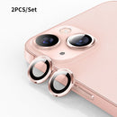 ENKAY Hat-Prince Aluminium Alloy + Tempered Glass Camera Lens Cover Film Ring for iPhone 13 / 13 mini(Pink)