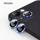 ENKAY Hat-Prince Aluminium Alloy + Tempered Glass Camera Lens Cover Film Ring for iPhone 13 / 13 mini(Colorful)