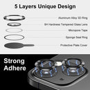 ENKAY Hat-Prince Aluminium Alloy + Tempered Glass Camera Lens Cover Film Ring for iPhone 13 / 13 mini(Colorful)