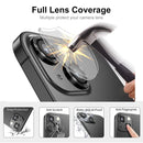 ENKAY Hat-Prince Aluminium Alloy + Tempered Glass Camera Lens Cover Film Ring for iPhone 13 / 13 mini(Black)