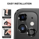 ENKAY Hat-Prince Aluminium Alloy + Tempered Glass Camera Lens Cover Film Ring for iPhone 13 / 13 mini(Black)