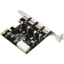 4 Port USB 3.0 Pci Express Expansion Card Pci-E Adapter