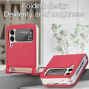 For Samsung Galaxy Z Flip3 5G Litchi Pattern Folding Leather Shockproof Card All-inclusive Case(Red)