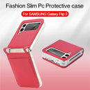 For Samsung Galaxy Z Flip3 5G Litchi Pattern Folding Leather Shockproof Card All-inclusive Case(Red)