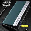 For Xiaomi Mi 11i / Poco F3 / Redmi K40 / K40 Pro Side Electroplated Magnetic Ultra-Thin Horizontal Flip Leather Case with Holder(Light Blue)