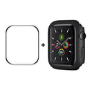 ENKAY Hat-Prince PC Frame + Full Coverage PMMA HD Screen Protector Film for Apple Watch Series 7 45mm(Black)