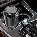 2-in-1 Smart Car Cup Cooler Outdoor Travel Heater Portable Auto Mini Refrigerator 12V Cooling Heating Cup and Drink Holder(Black)