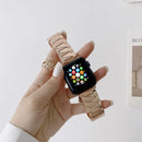 Creative Chain Stainless Steel Metal Strap For Apple Watch Series 7 45mm / 6&SE&5&4 44mm / 3&2&1 42mm(Rose Gold)