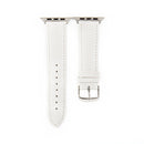 Leather Strap Watch Band For Apple Watch Series 8&7 41mm / SE 2&6&SE&5&4 40mm / 3&2&1 38mm(White)