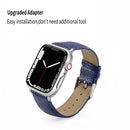 Leather Strap Watch Band For Apple Watch Series 8&7 41mm / SE 2&6&SE&5&4 40mm / 3&2&1 38mm(White)
