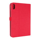 Cloth Teature Horizontal Flip PU Leather Tablet Case with Holder & Card Slots For iPad mini 6 2021(Red)