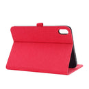 Cloth Teature Horizontal Flip PU Leather Tablet Case with Holder & Card Slots For iPad mini 6 2021(Red)
