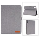 Cloth Teature Horizontal Flip PU Leather Tablet Case with Holder & Card Slots For iPad mini 6 2021(Grey)