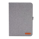 Cloth Teature Horizontal Flip PU Leather Tablet Case with Holder & Card Slots For iPad mini 6 2021(Grey)
