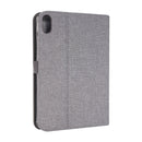 Cloth Teature Horizontal Flip PU Leather Tablet Case with Holder & Card Slots For iPad mini 6 2021(Grey)