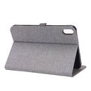 Cloth Teature Horizontal Flip PU Leather Tablet Case with Holder & Card Slots For iPad mini 6 2021(Grey)