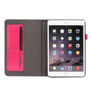 Business Horizontal Flip PU Leather Tablet Case with Two-Folding Holder & Card Slots & Pen Slot For iPad mini 6(Rose Red)
