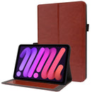 Business Horizontal Flip PU Leather Tablet Case with Two-Folding Holder & Card Slots & Pen Slot For iPad mini 6(Brown)
