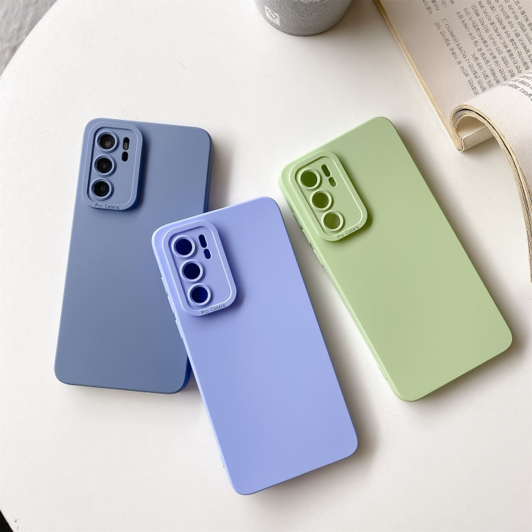 For Huawei P30 Pro Straight Side Liquid Silicone Phone Case(Purple)