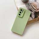 For Huawei P30 Straight Side Liquid Silicone Phone Case(Light Green)