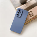 For vivo X70 Pro Straight-Edge Solid Color Liquid Silicone Shockproof Full Coverage Protective Case(Blue)