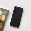 For OPPO Reno6 Straight Side Liquid Silicone Phone Case(Black)