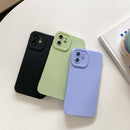 Straight Side Liquid Silicone Phone Case For iPhone 11(Blue)