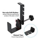 360 Degree Rotating Metal Headphone Hook Universal Headphone Holder Adjustable Clamp Video Gaming Headphone Hook