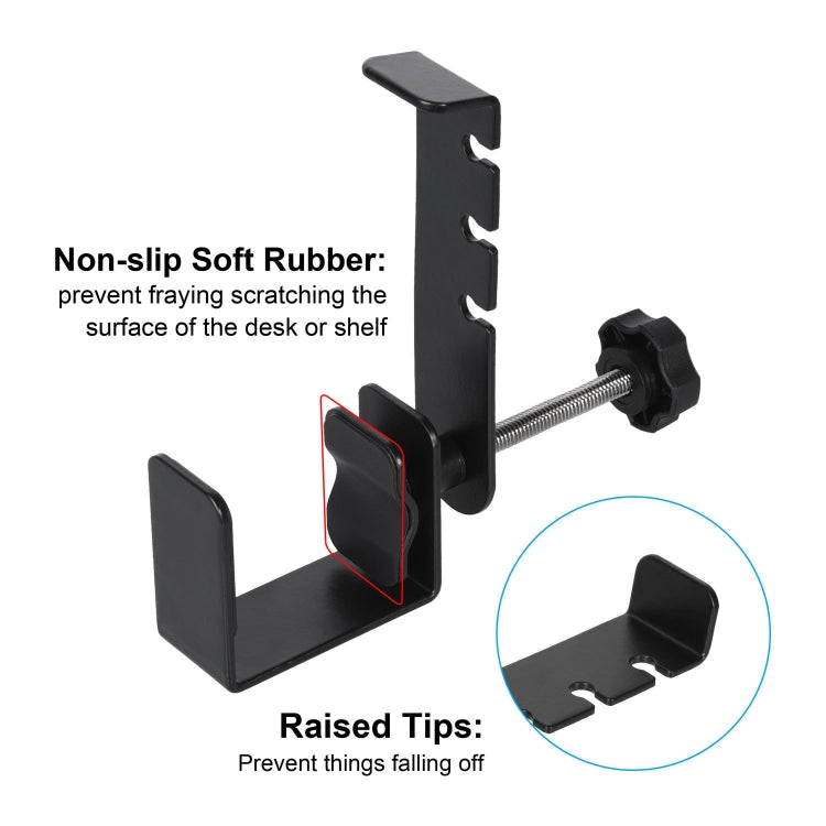 360 Degree Rotating Metal Headphone Hook Universal Headphone Holder Adjustable Clamp Video Gaming Headphone Hook