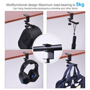 360 Degree Rotating Metal Headphone Hook Universal Headphone Holder Adjustable Clamp Video Gaming Headphone Hook