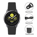 Monochrome Silicone Watch Band For Samsung Galaxy Watch Active 20mm(Black)